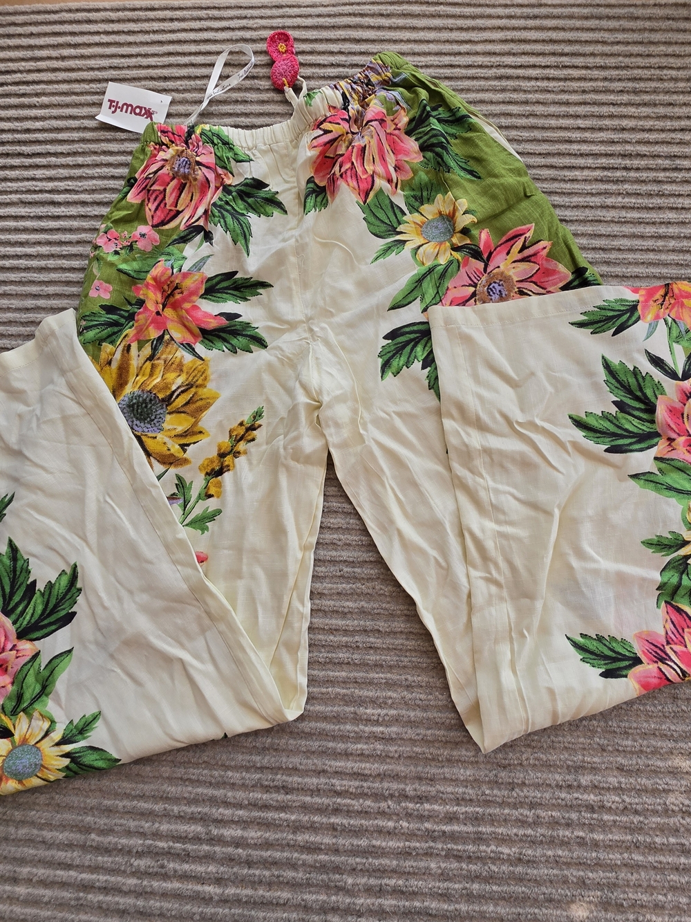 True Destinations Wide Leg Pants Tropical Resort Wear Travel Vacation Women's XS - Picture 7 of 7
